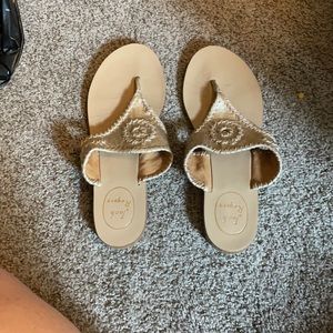 Gold Jack Rogers sandals